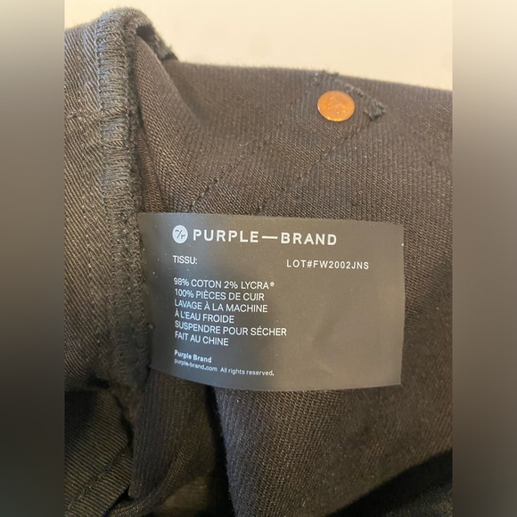 Purple Brand denim black “tar coated” cargo jeans - Picture 4 of 4